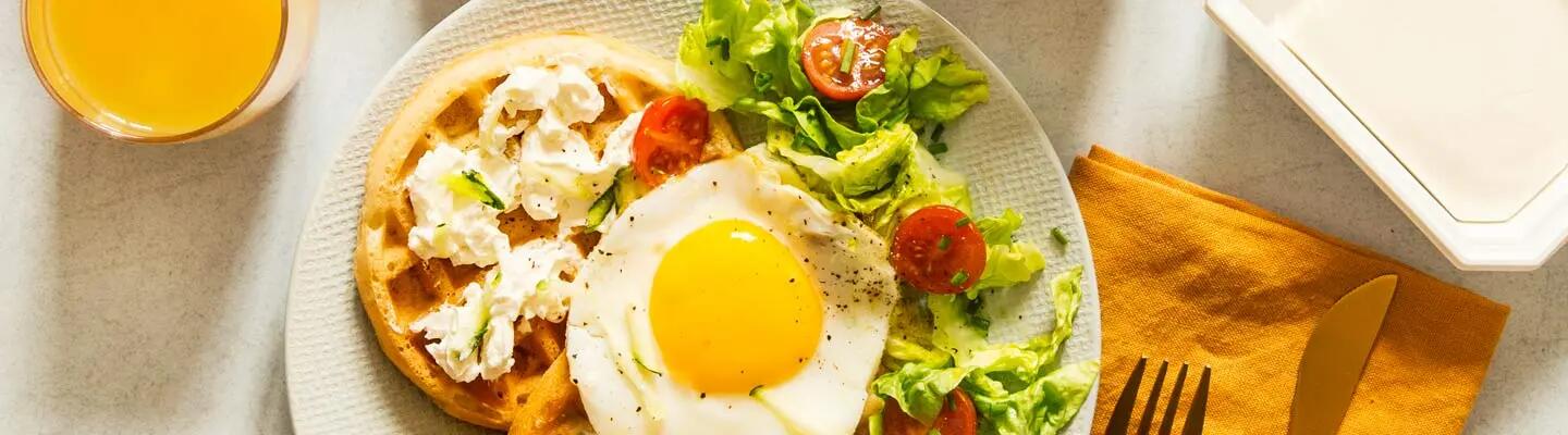 Recette : Gaufres courgettes et fromage frais