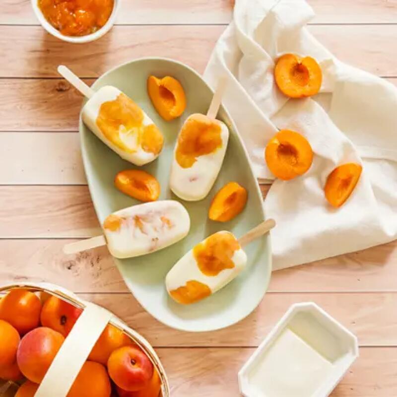 Recette : Esquimaux abricots fromage frais