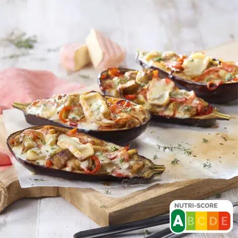 Recette : Aubergines farcies, gratinées au fromage
