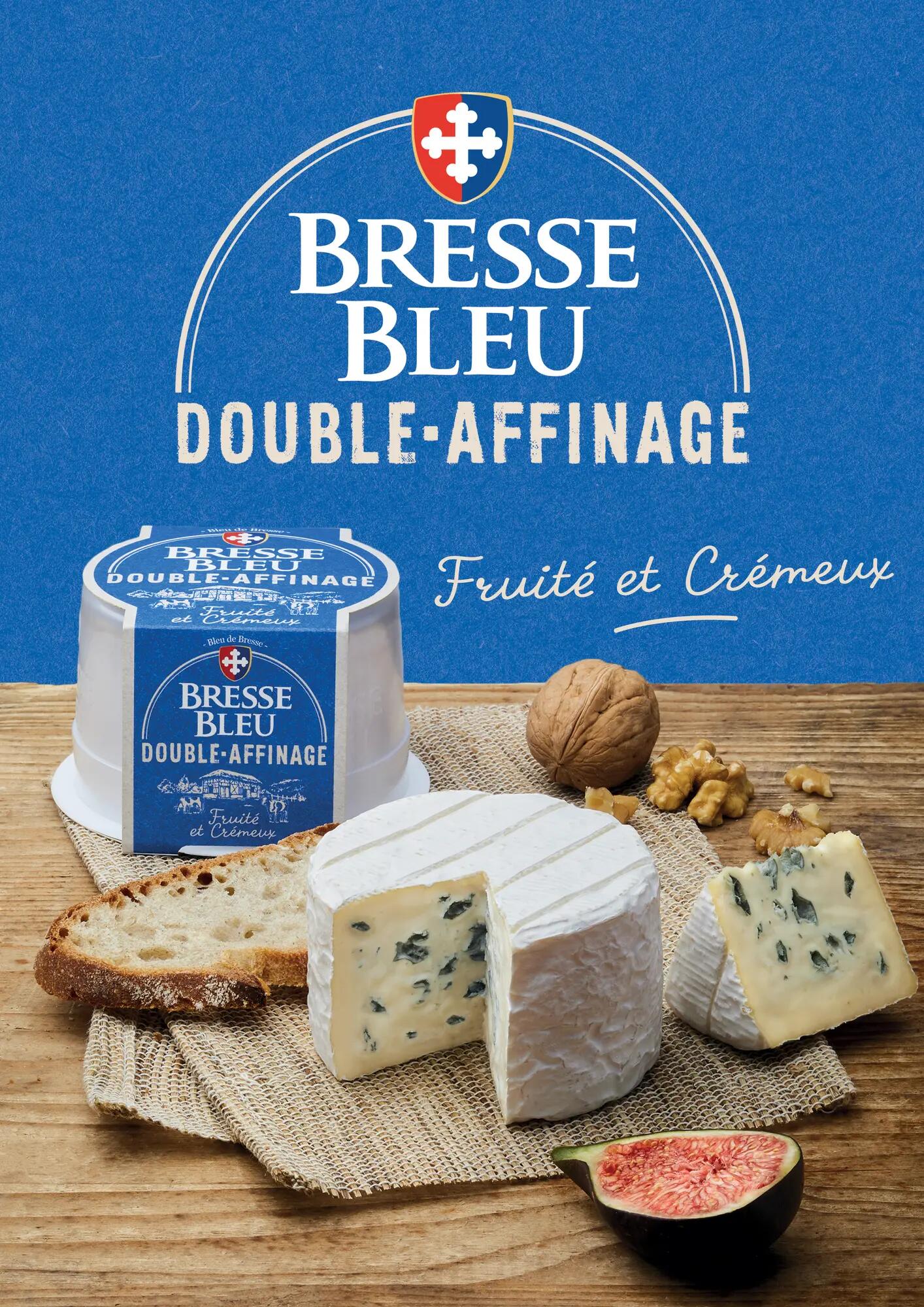 Fruité et crémeux, Bresse Bleu Double Affinage nous fait redécouvrir le bleu !