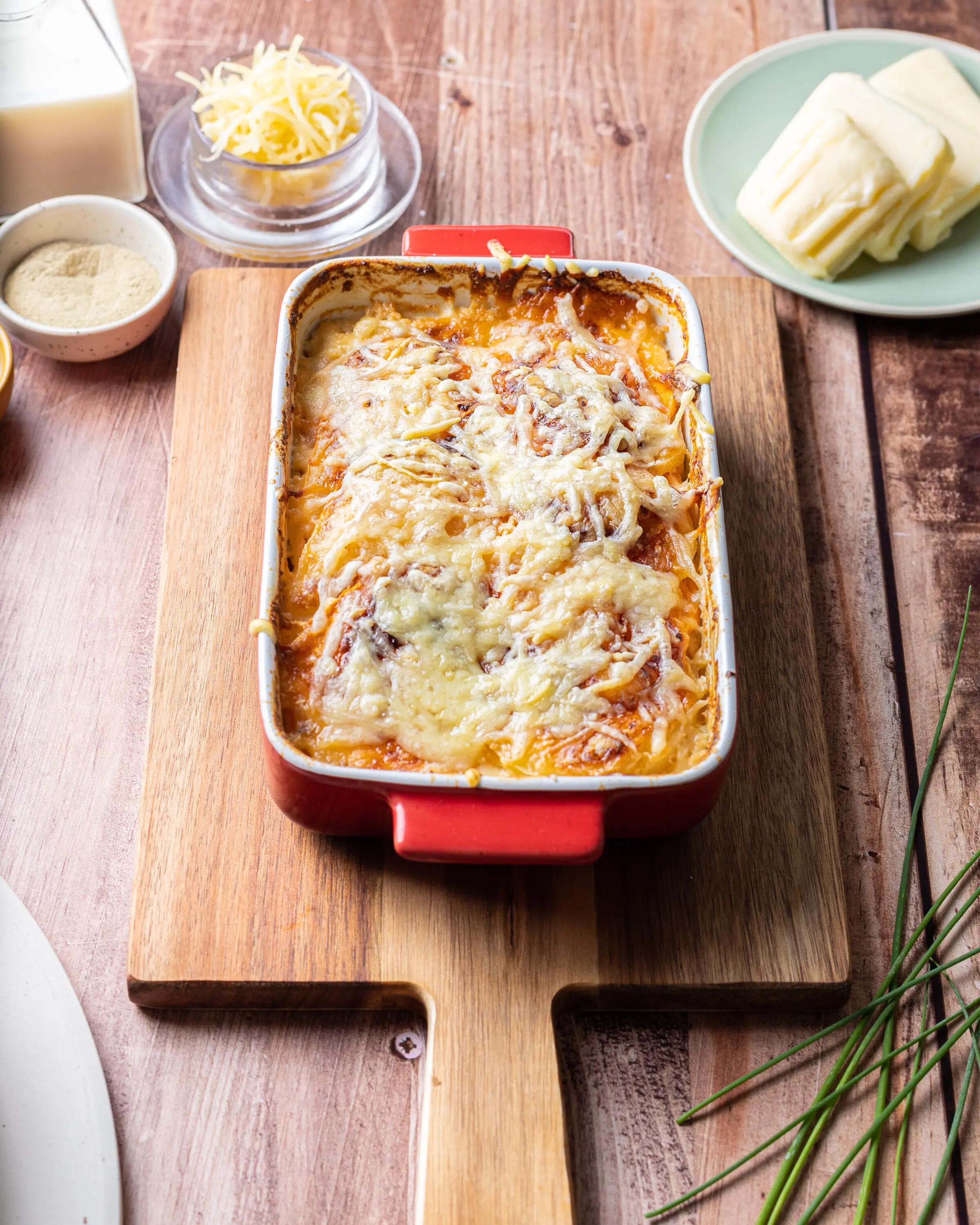 Gratin de patate douce et pomme de terre