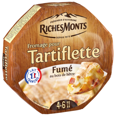 RICHESMONTS FROMAGE POUR TARTIFLETTE FUME AU BOIS DE HÊTRE 450G