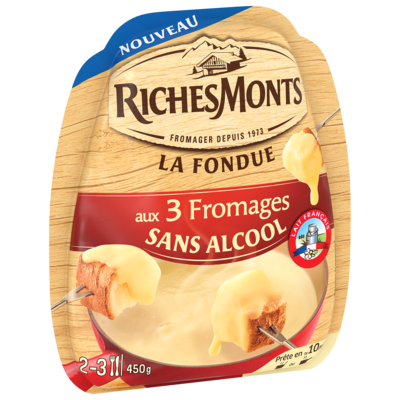 RICHESMONTS FONDUE 3 FROMAGES SANS ALCOOL 450G