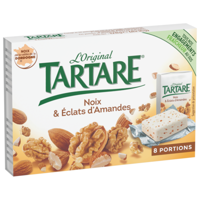 TARTARE® NOIX & ECLATS D’AMANDES 8 PORTIONS 128G