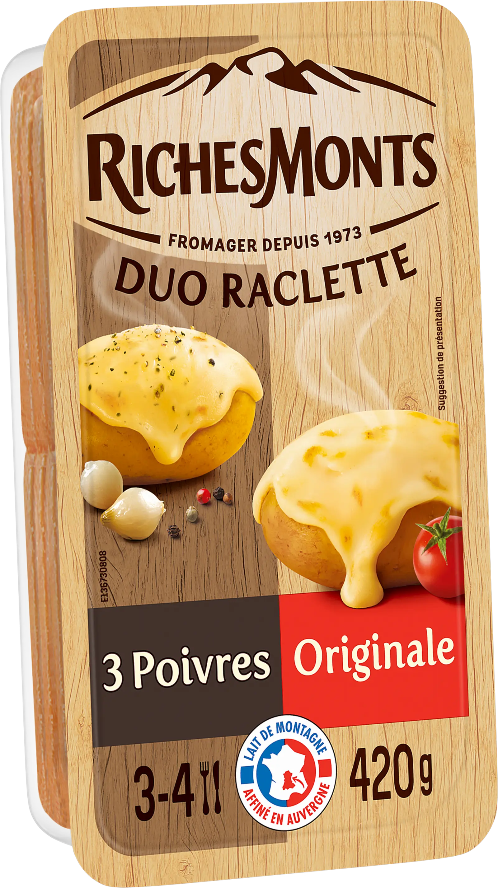 RICHES MONTS RACLETTE TRANCHETTES DUO ORIGINALE &