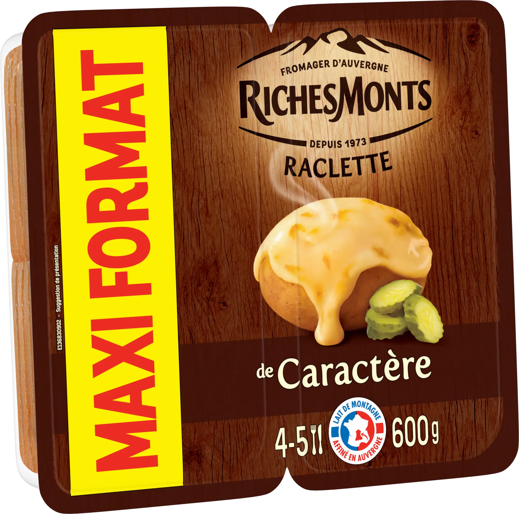 RichesMonts Plateau Raclette de Caractère 600G