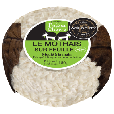 POITOU CHEVRE LE MOTHAIS SUR FEUILLE MOULE A LA MAIN COUPE 180G