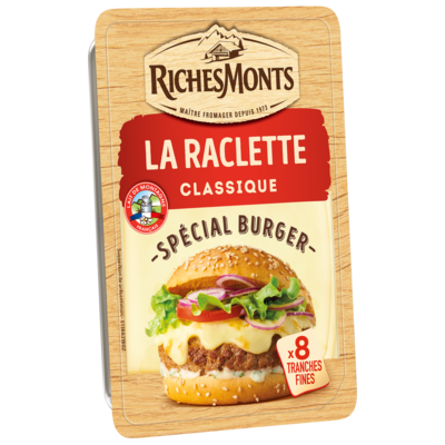 RICHESMONTS RACLETTE NATURE TRANCHES SPECIAL BURGER 140G
