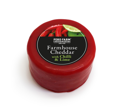 FORD FARM CHEESMAKERS ENGLAND FARMHOUSE CHEDDAR PIMENT & CITRON VERT 200G