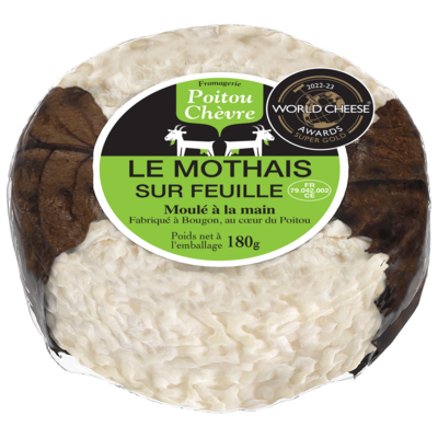 POITOU CHEVRE LE MOTHAIS SUR FEUILLE MOULE A LA MAIN SOUS FILM PRE EMBALLE 180G