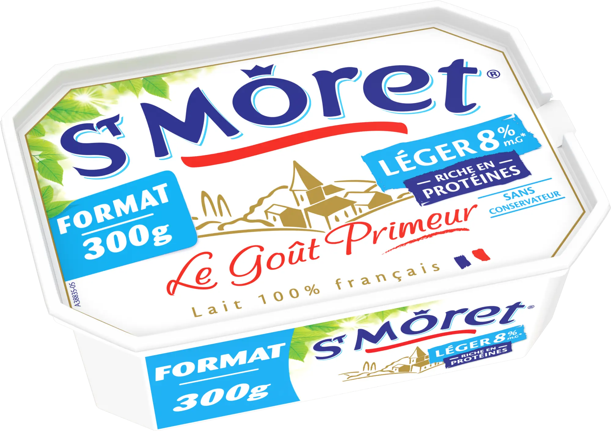 ST MORET LEGER NATURE BARQUETTE 300G