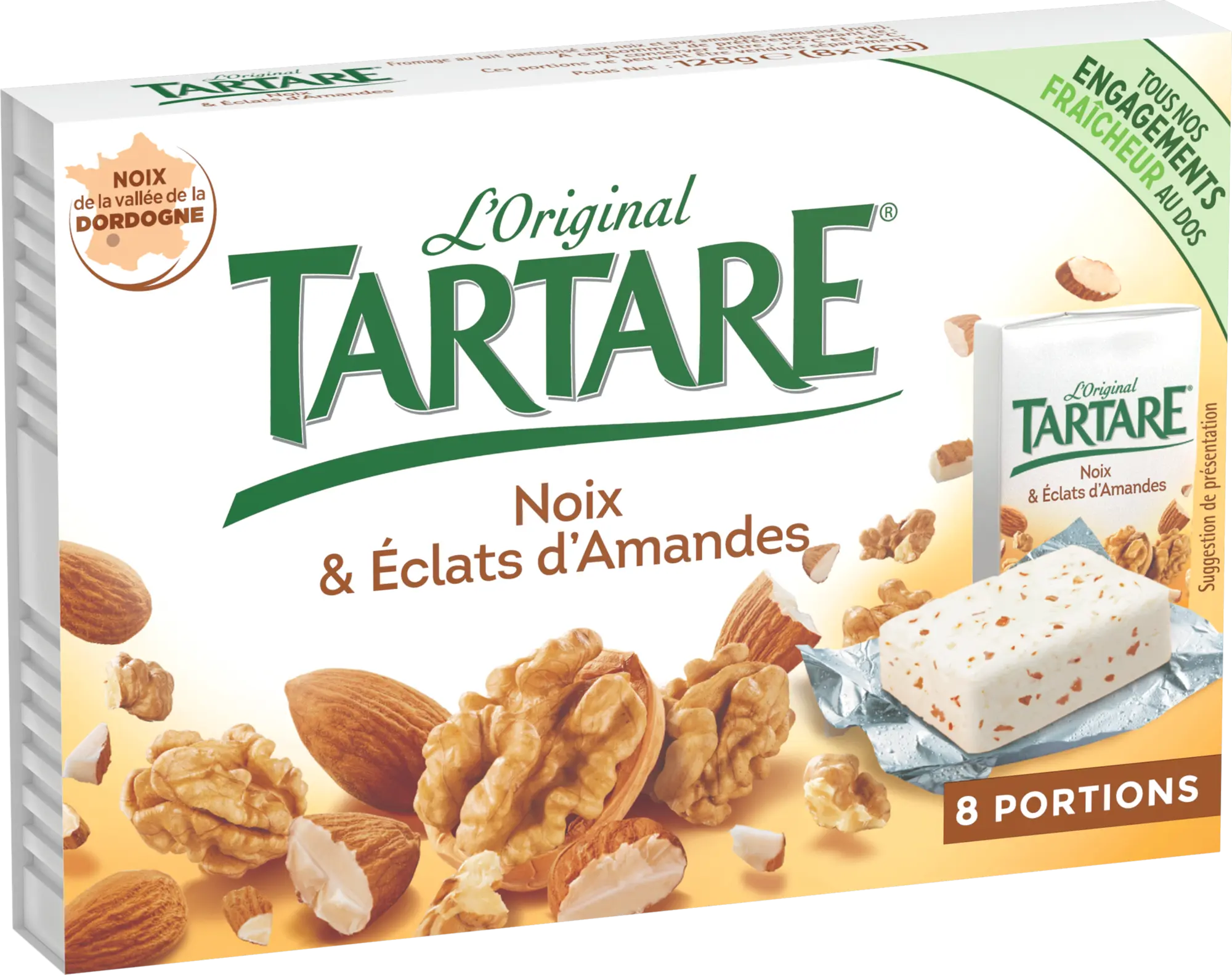 TARTARE® NOIX & ECLATS D’AMANDES 8 PORTIONS 128G