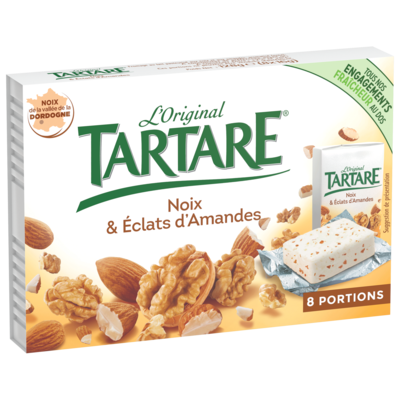 TARTARE® NOIX & ECLATS D’AMANDES 8 PORTIONS 128G
