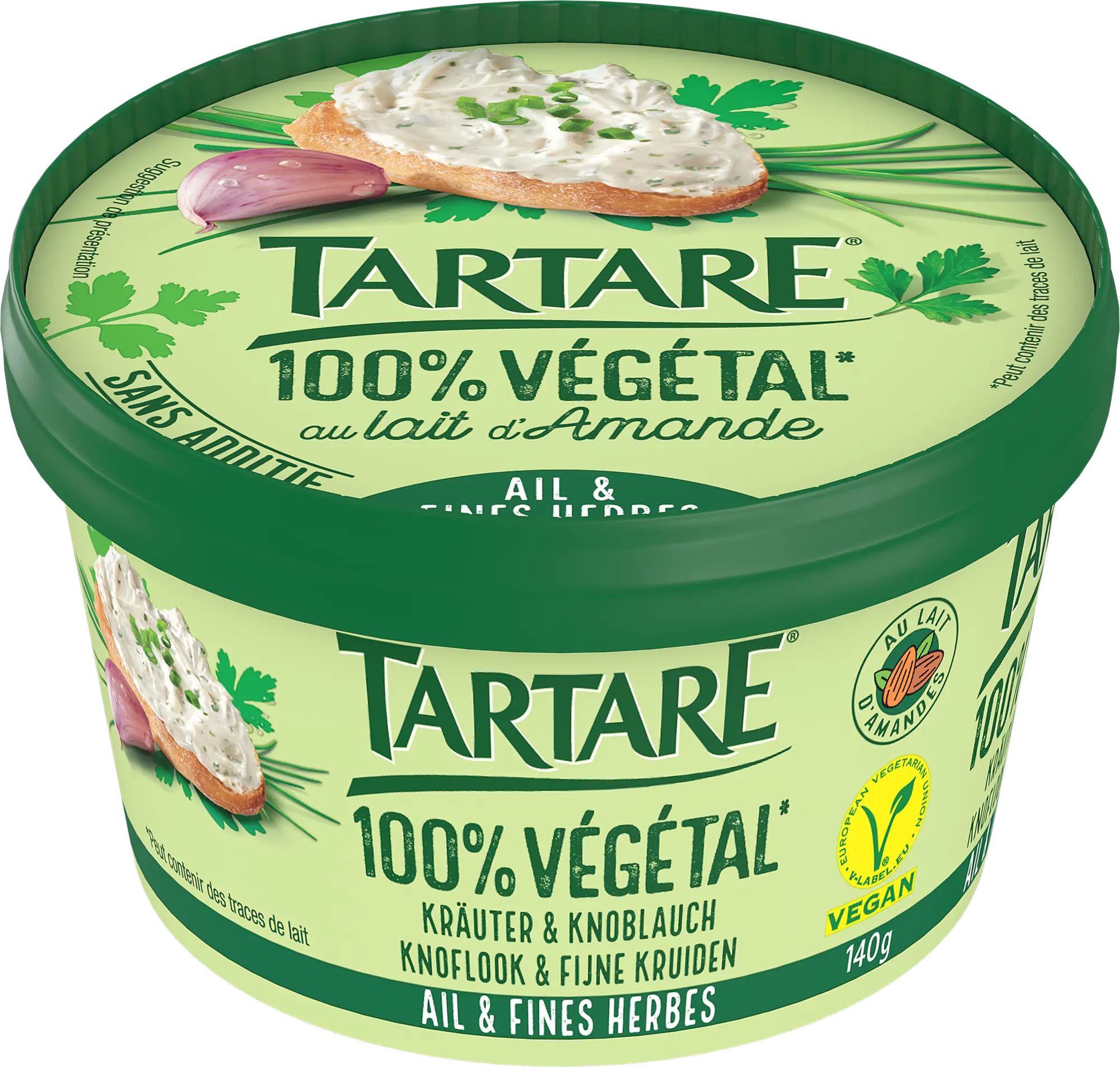 TARTARE® 100% VEGETAL AIL & FINES HERBES POT 140G
