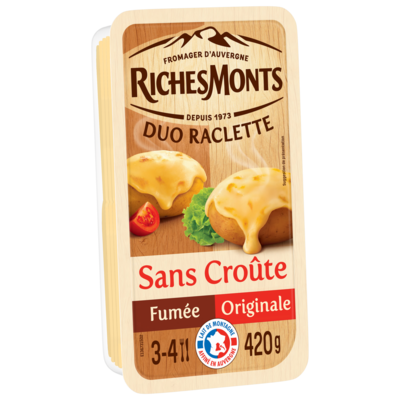 RICHESMONTS RACLETTE TRANCHETTES DUO SANS CROUTE ORIGINALE & FUMEE 420G