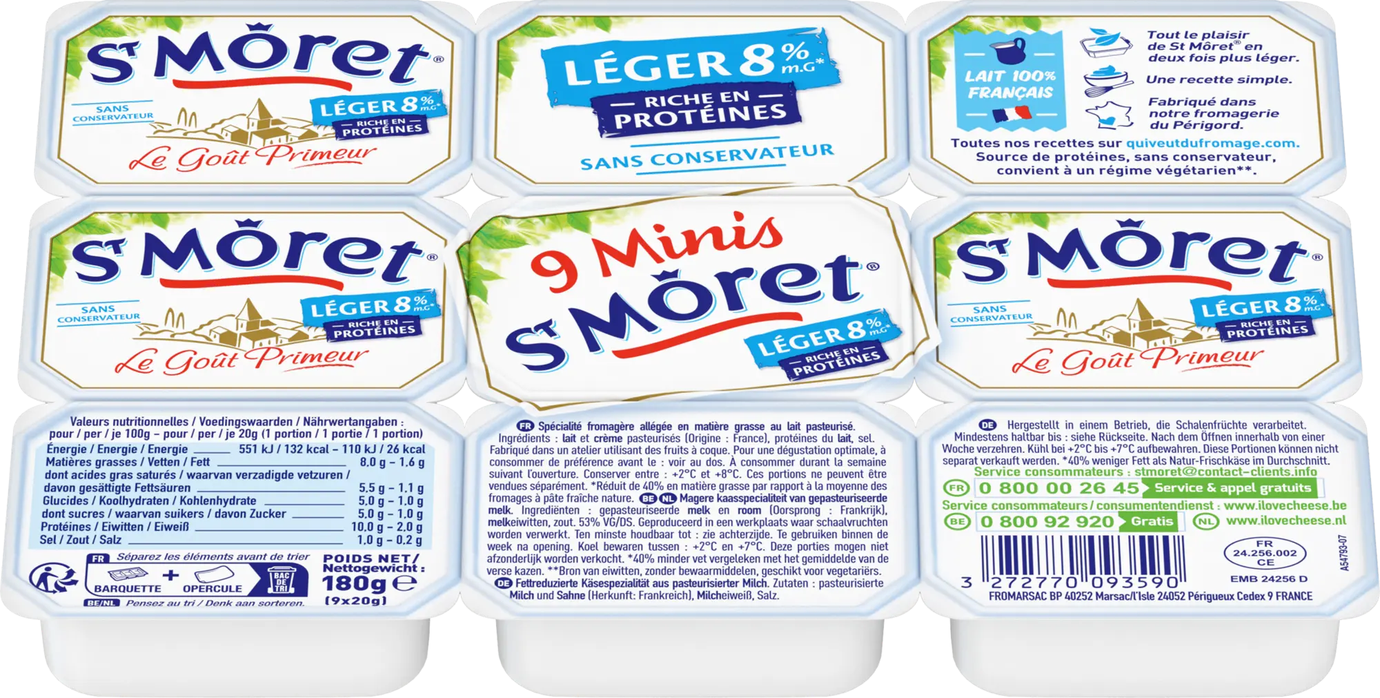 ST MORET LEGER NATURE 9 PORTIONS 180G