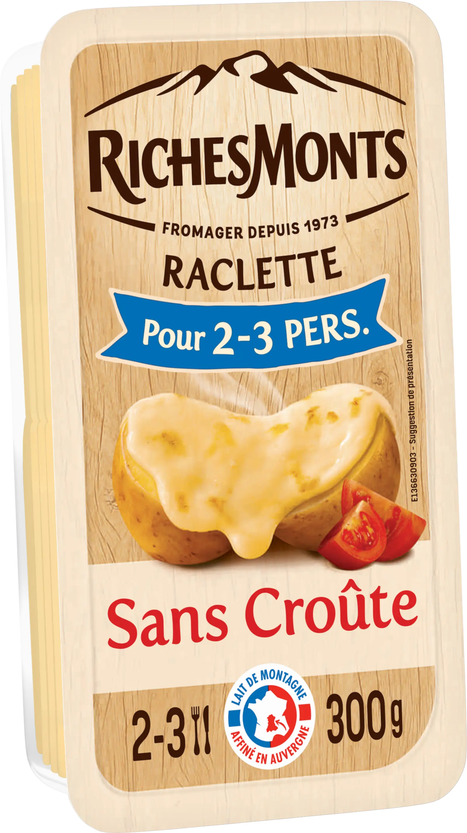 RICHES MONTS RACLETTE TRANCHETTES SANS CROUTE 300G
