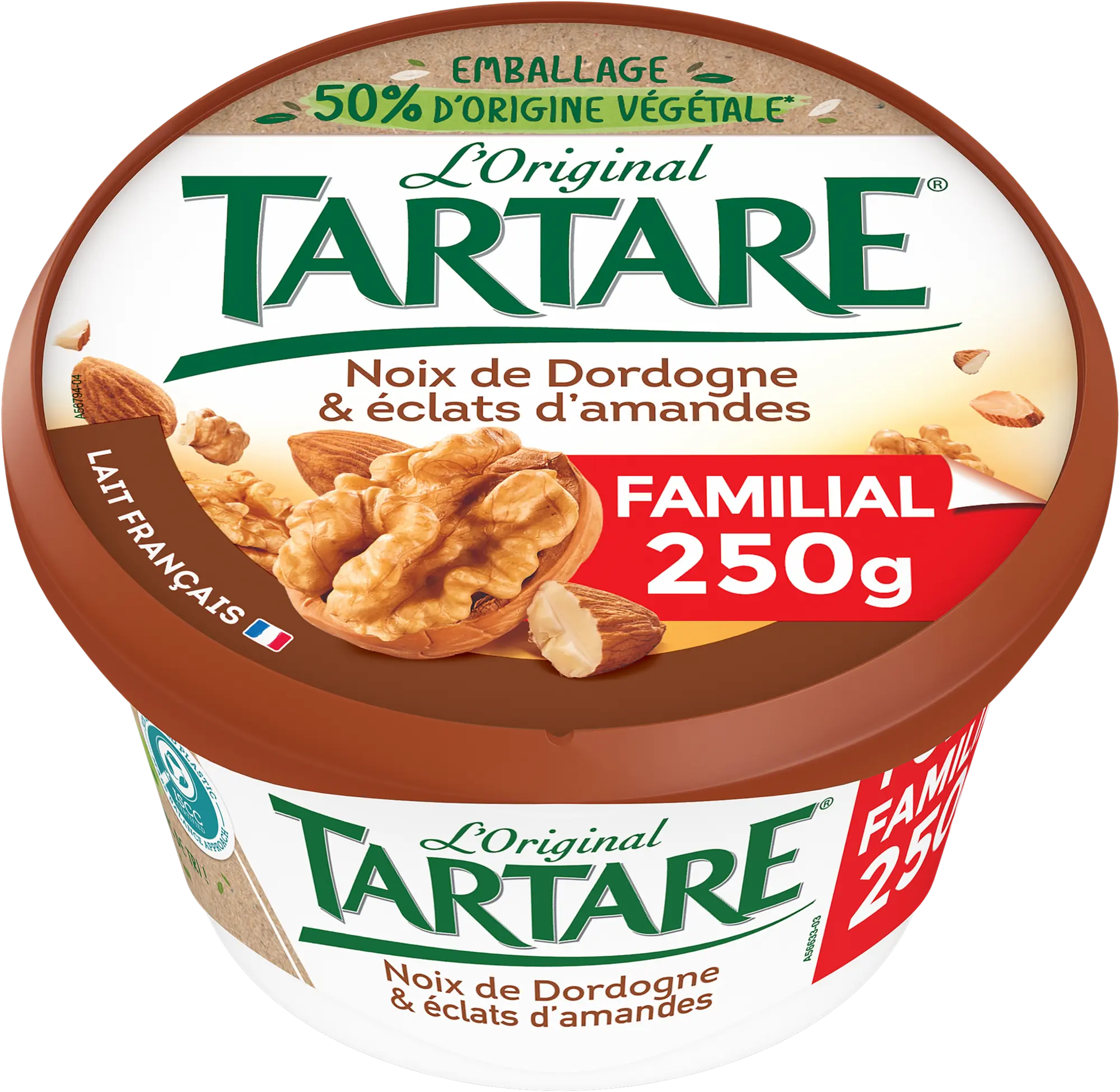 TARTARE® NOIX & ECLATS D’AMANDES POT 250G FAMILIAL