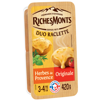 RICHESMONTS RACLETTE TRANCHETTES DUO ORIGINALE & HERBES DE PROVENCE 420G