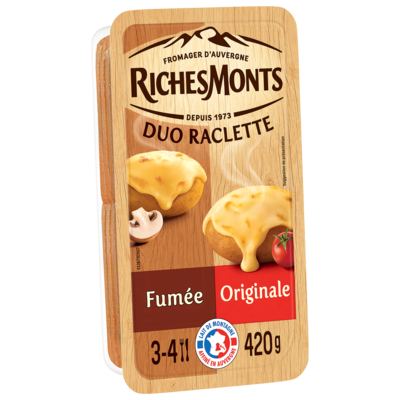 RICHESMONTS RACLETTE TRANCHETTES DUO ORIGINALE & FUMEE 420G