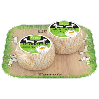 POITOU CHEVRE LE CROTTIN MOULE A LA MAIN PRE EMBALLE LOT 2X60G