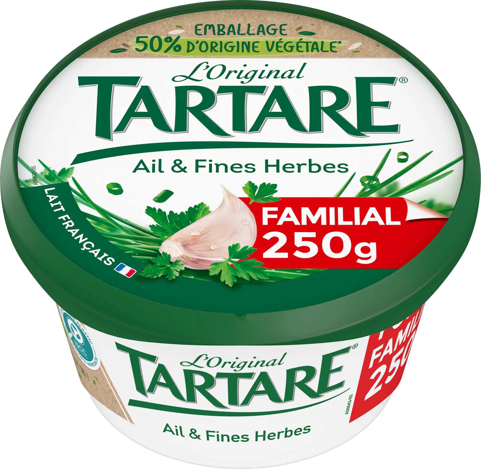 TARTARE® AIL & FINES HERBES POT 250G FAMILIAL