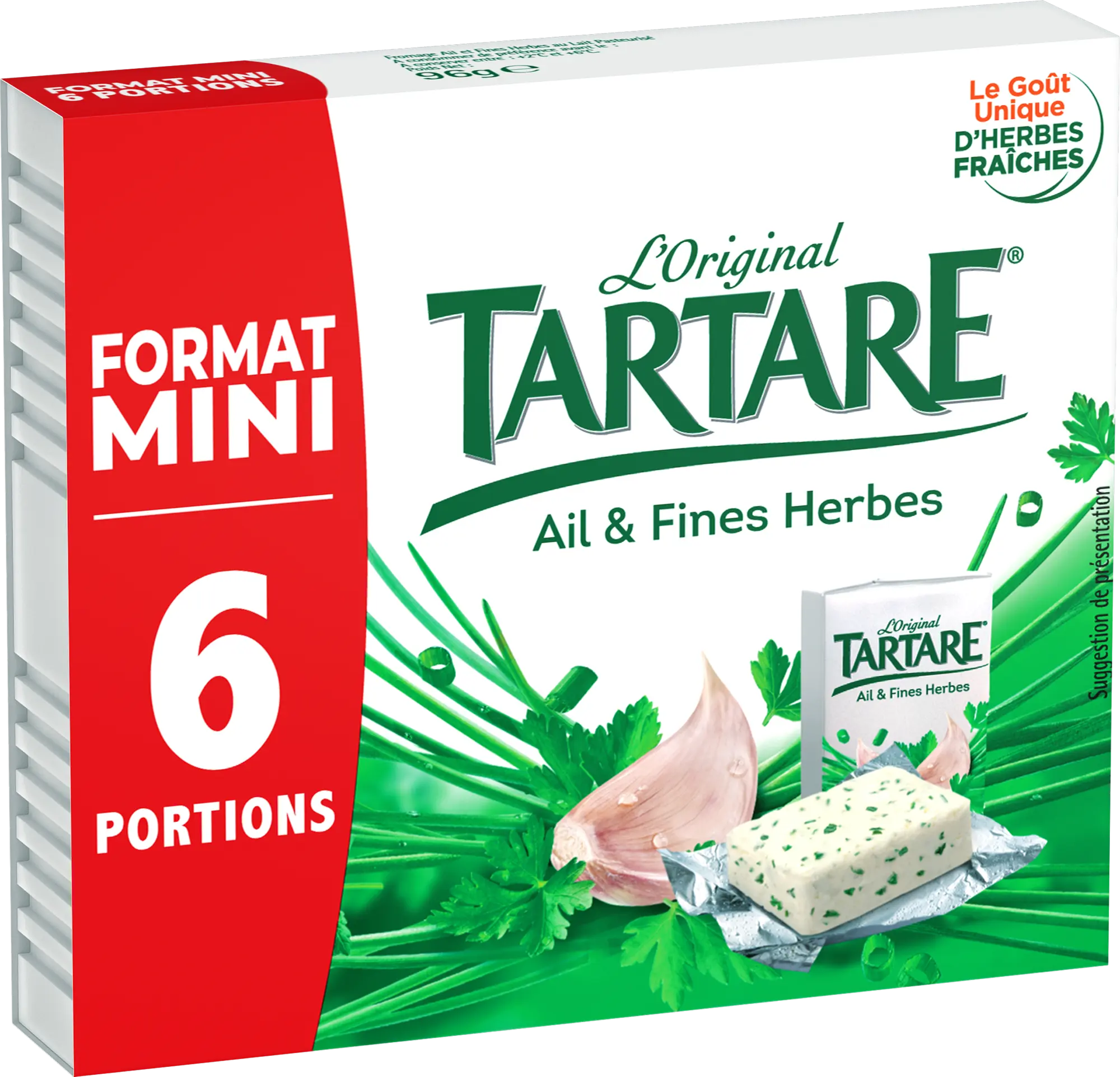 TARTARE AIL & FINES HERBES 6 PORTIONS 96G FORMAT MINI