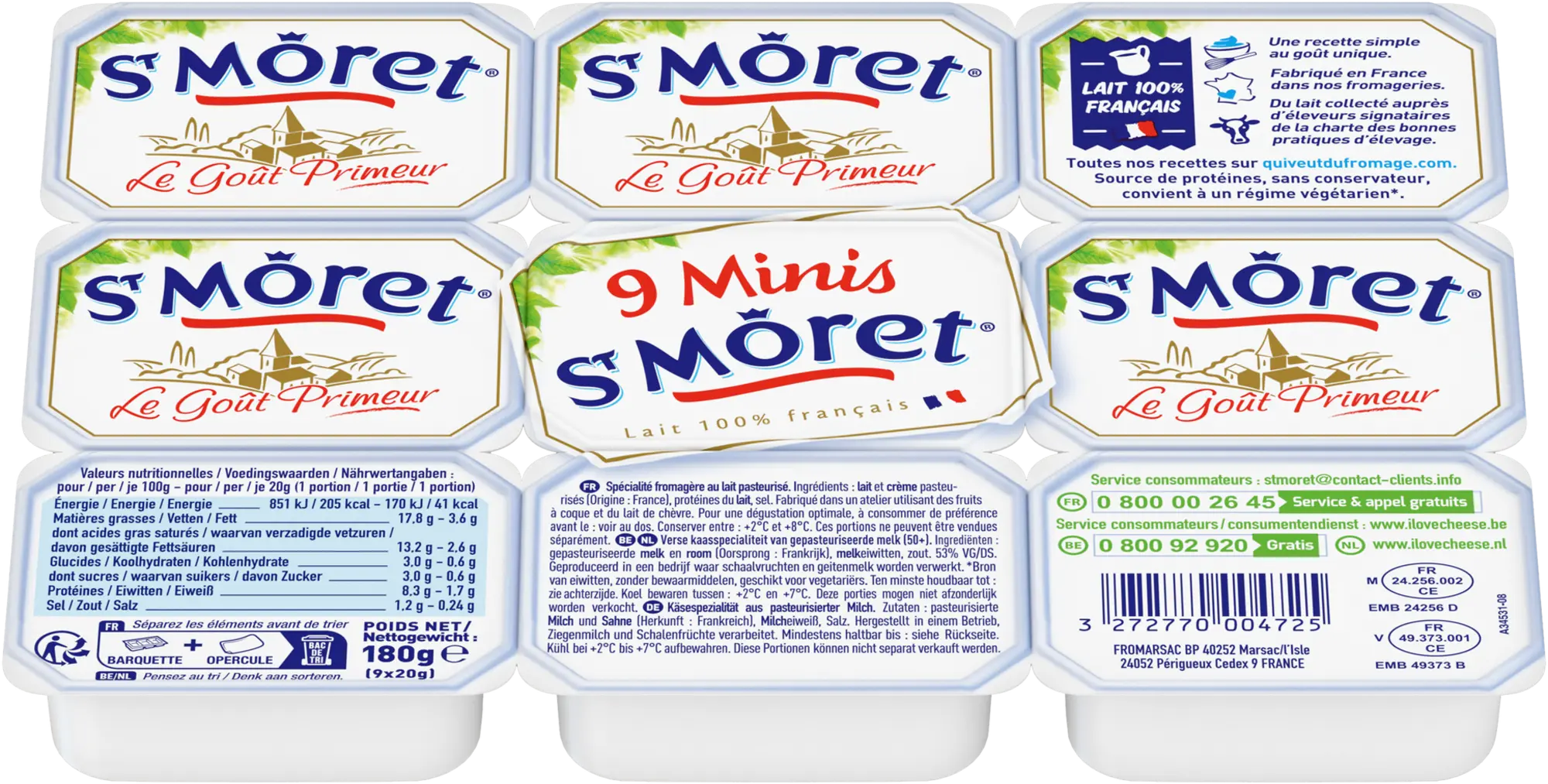 ST MORET NATURE 9 PORTIONS 180G
