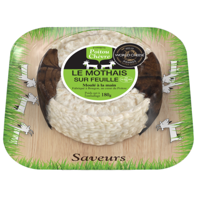 POITOU CHEVRE LE MOTHAIS SUR FEUILLE MOULE A LA MAIN PRE EMBALLE 180G
