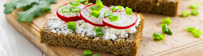 Mini tartine de fromage frais