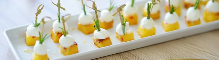 Bouchée d'ananas au fromage