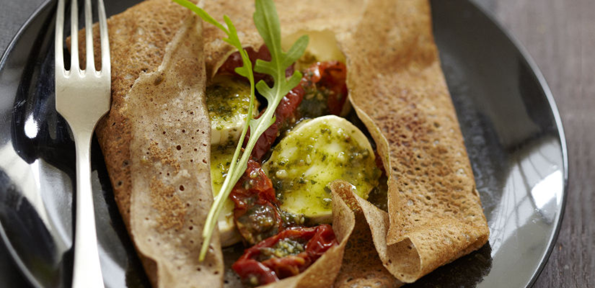 Crêpes sarrasin chèvre tomates