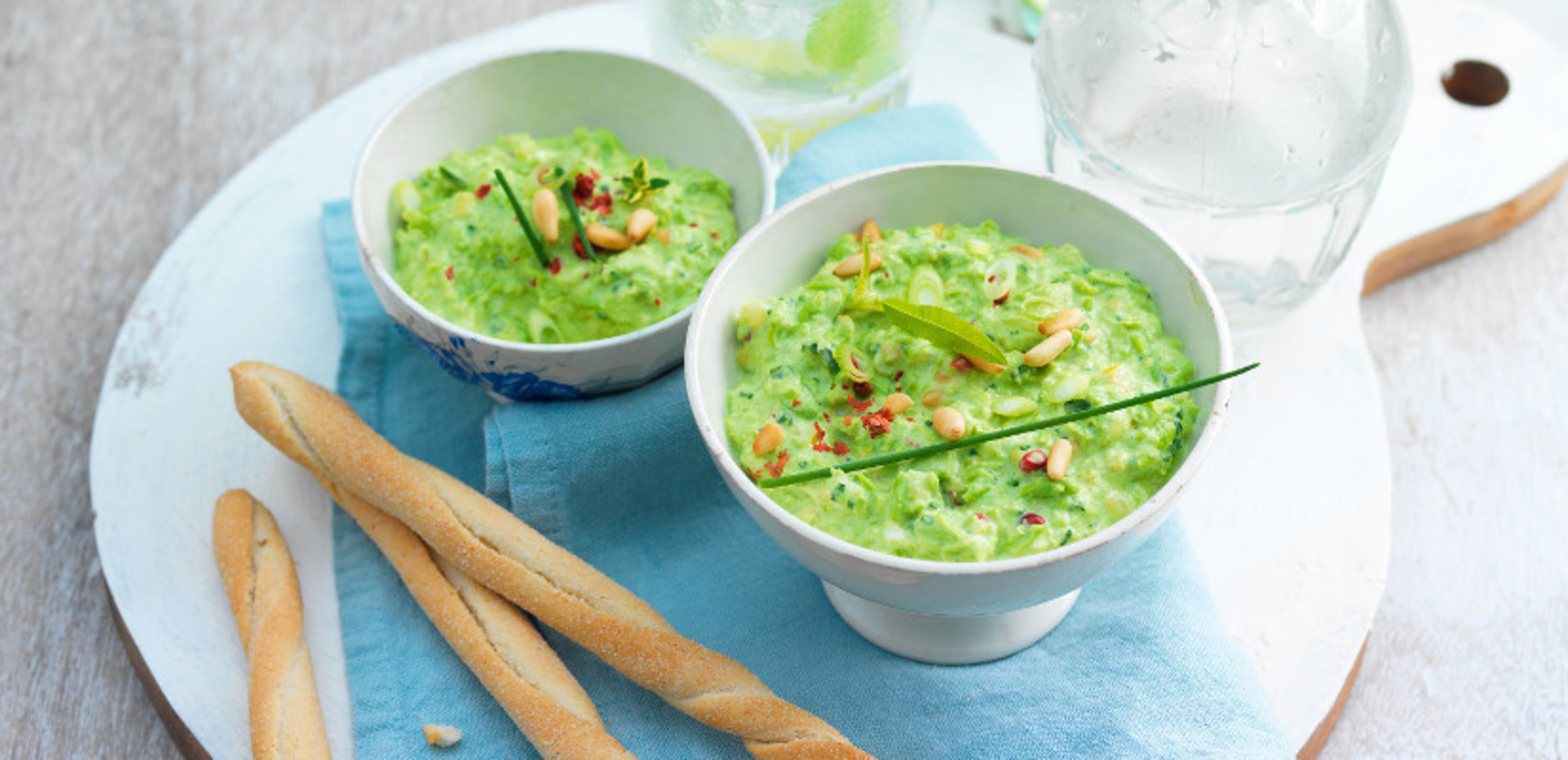 Tartinade de petits pois au fromage frais