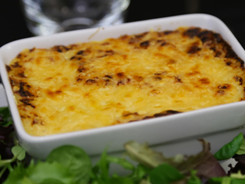 Gratin de courgettes au riz et parmesan