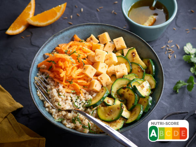 Veggie bowl aux légumes et gouda