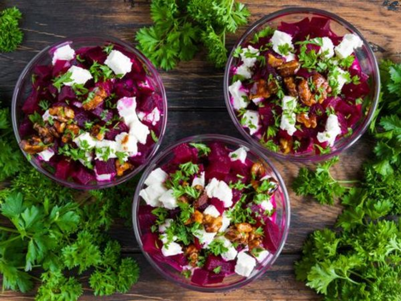 Verrine de betterave au fromage frais