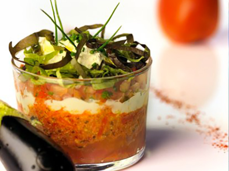 Verrine primeur au fromage frais