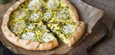 Tarte aux courgettes et au fromage de chèvre