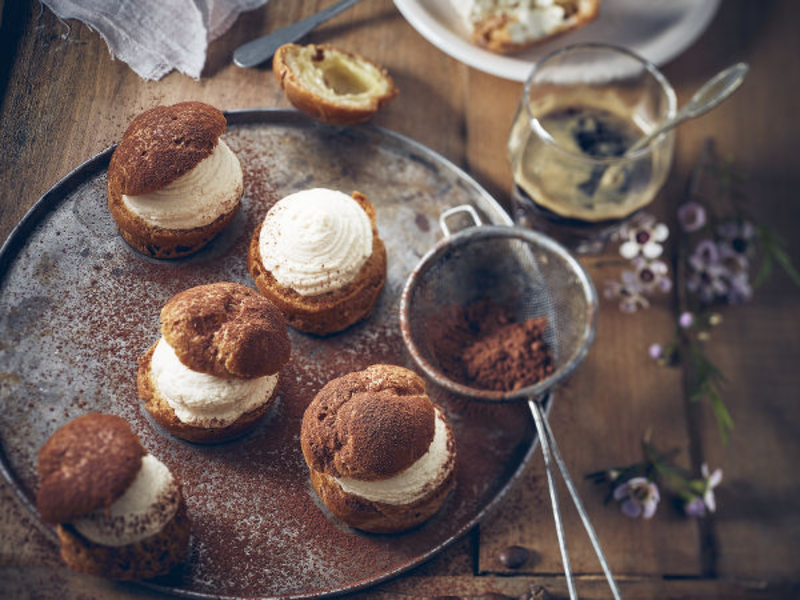 Petits choux à la crème au fromage frais et mascarpone