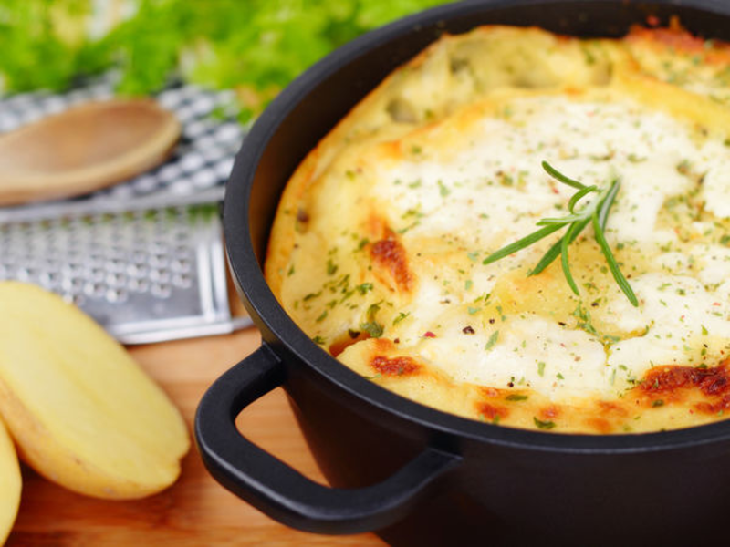 Gratin de pommes de terre au fromage de chèvre