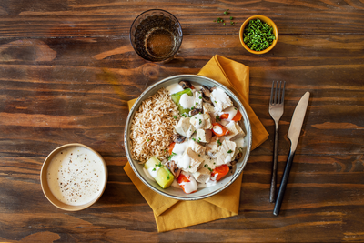 Blanquette rapide de poulet au fromage frais