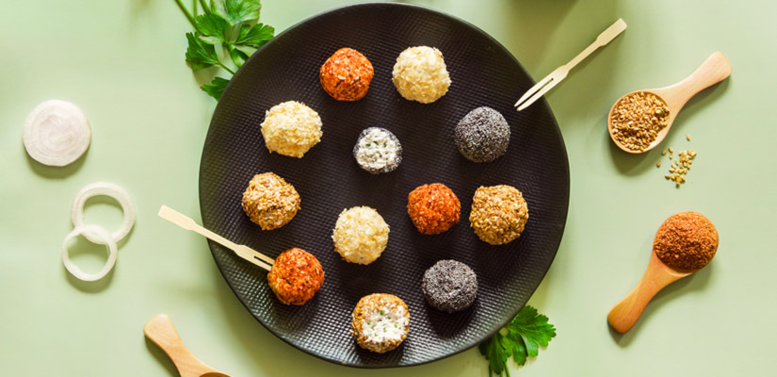 Billes apéritives au Tartare® Végétal Ail & Fines Herbes