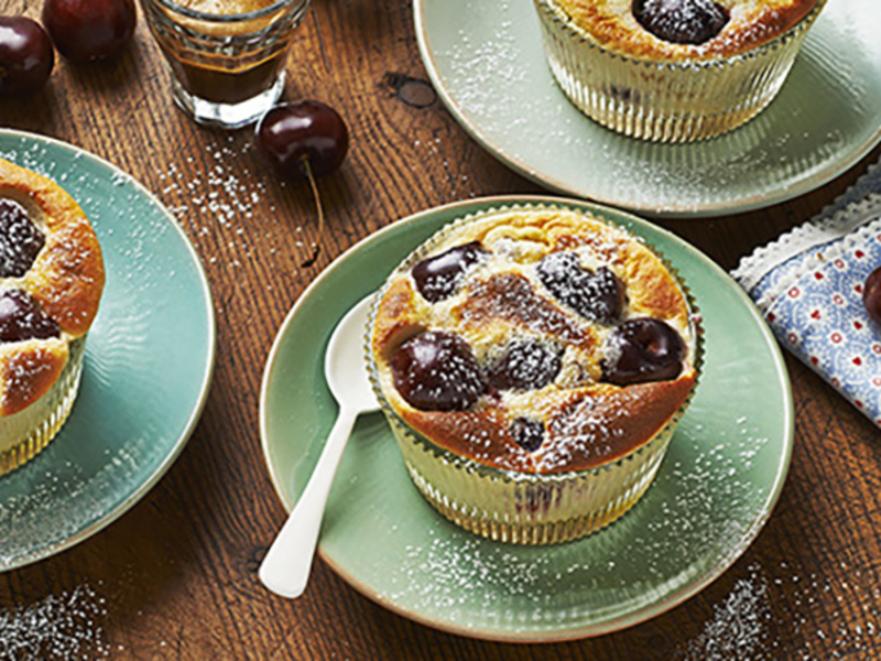 Mini-clafoutis au fromage frais