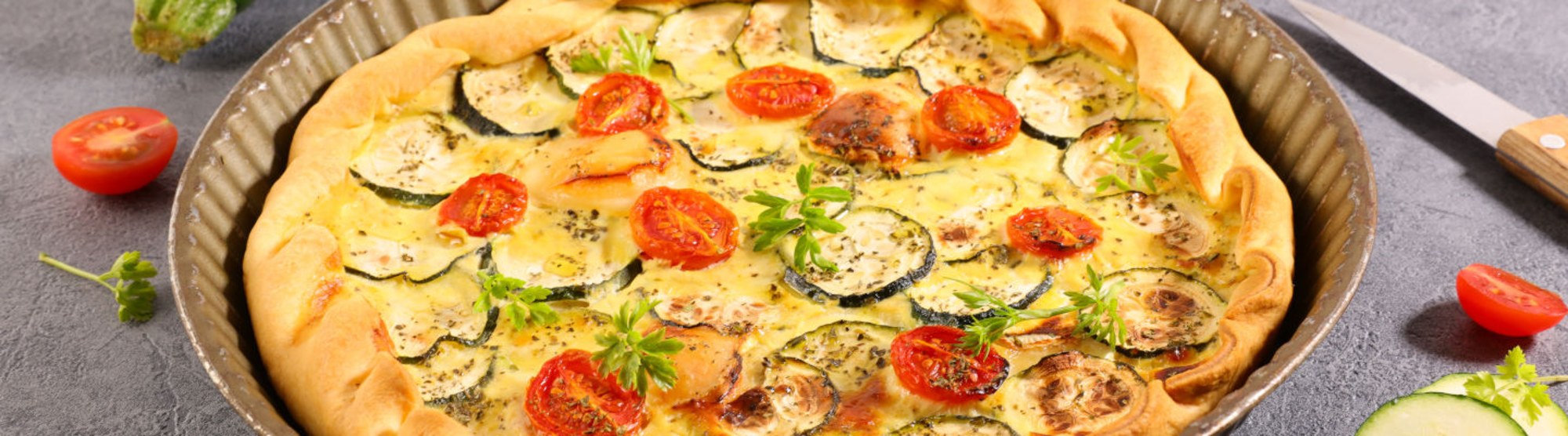 Quiche courgette chèvre