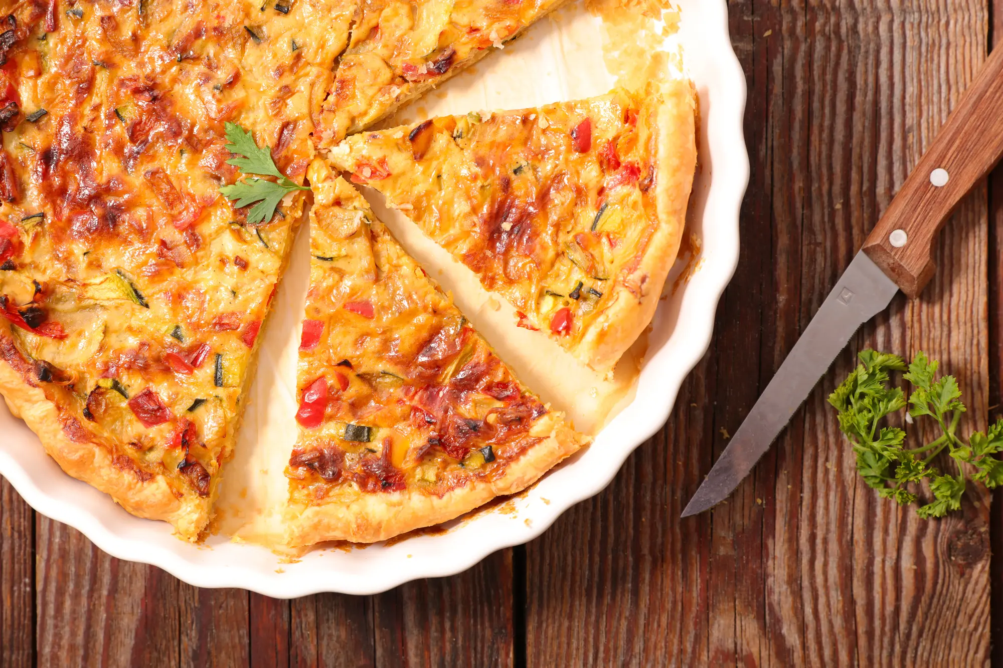 Quiche aux poivrons et parmesan