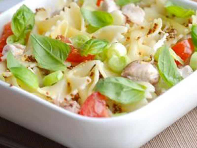 Salade de farfalle au fromage frais