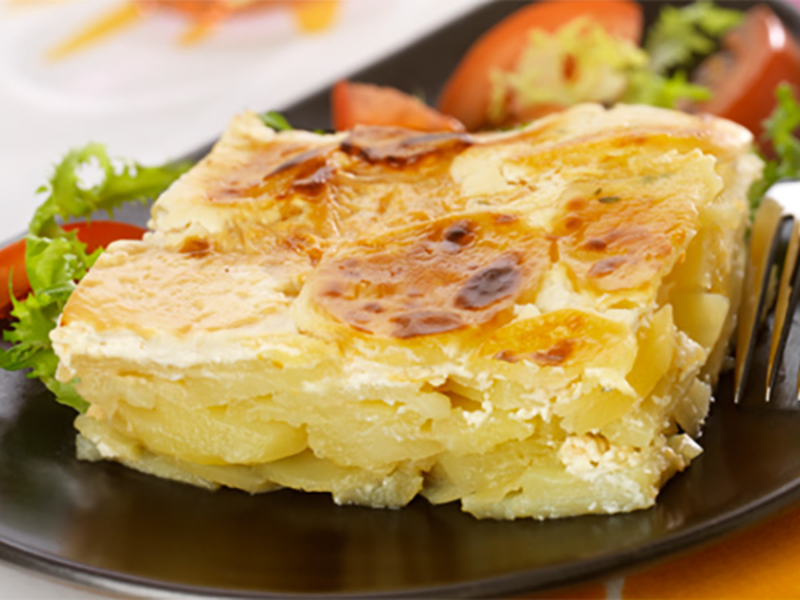 Gratin de pommes de terre au fromage de chèvre frais