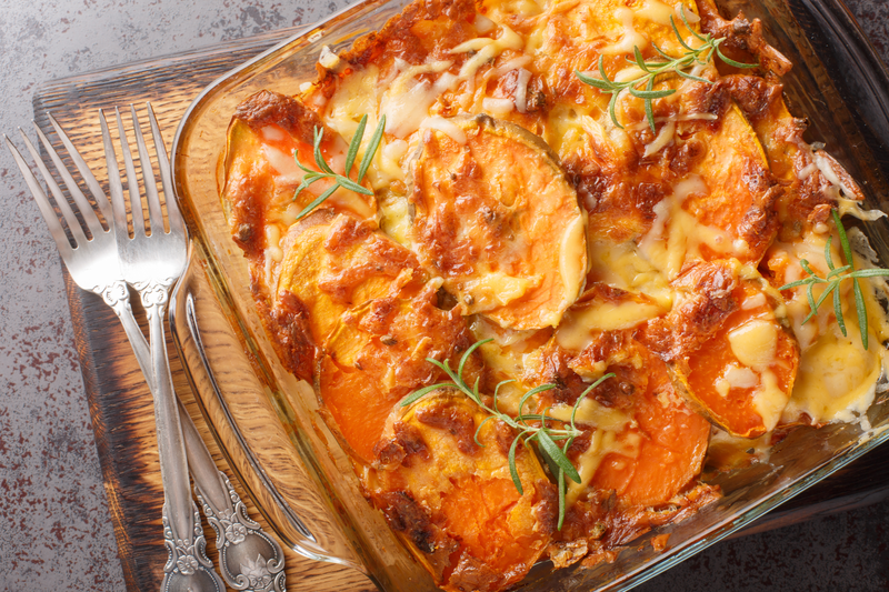 Gratin de butternut au chèvre