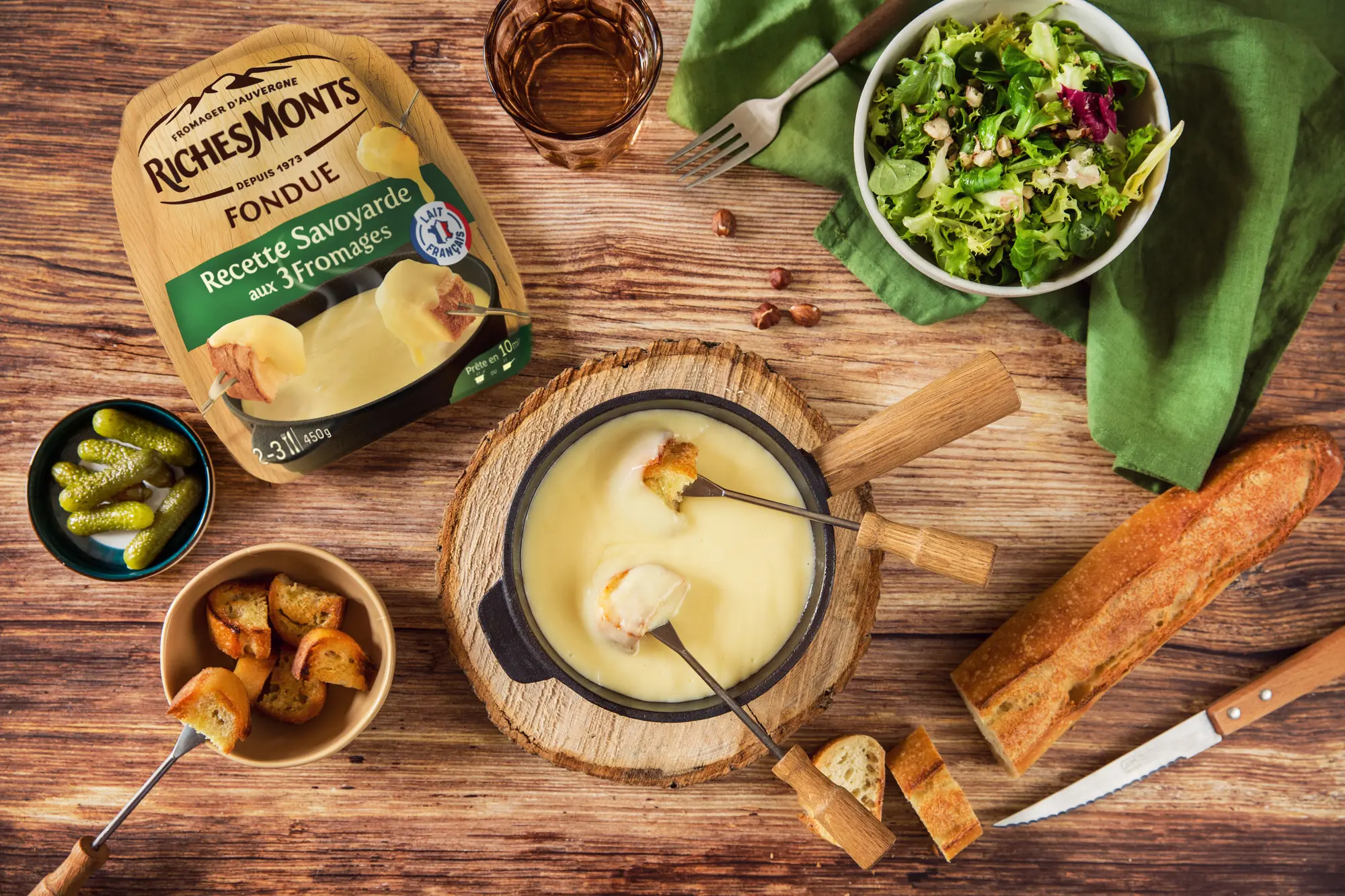 Fondue savoyarde aux champignons