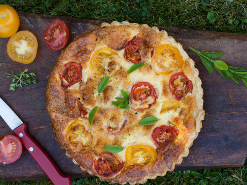 Quiche au gouda et tomates